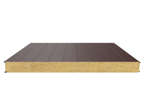 Стеновая сэндвич-панель (минеральная вата) 100 мм х 1000 мм (Накатка)