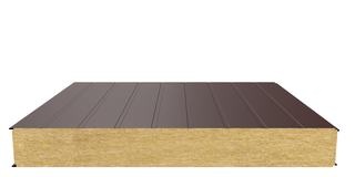 Стеновая сэндвич-панель (минеральная вата) 150 мм х 1190 мм (Накатка)