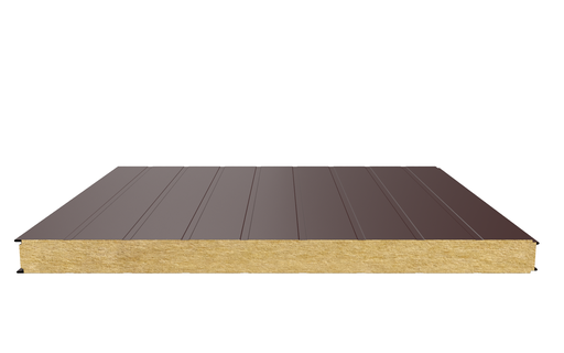 Стеновая сэндвич-панель (минеральная вата) 50 мм х 1000 мм (Накатка)