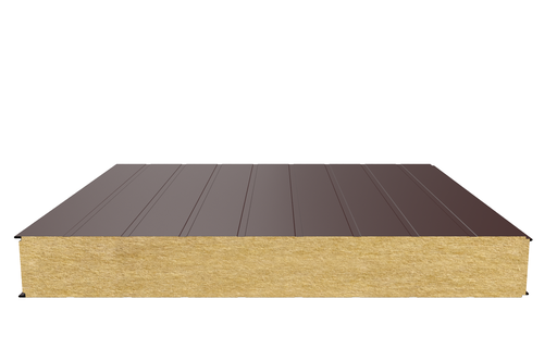 Стеновая сэндвич-панель (минеральная вата) 150 мм х 1190 мм (Накатка)